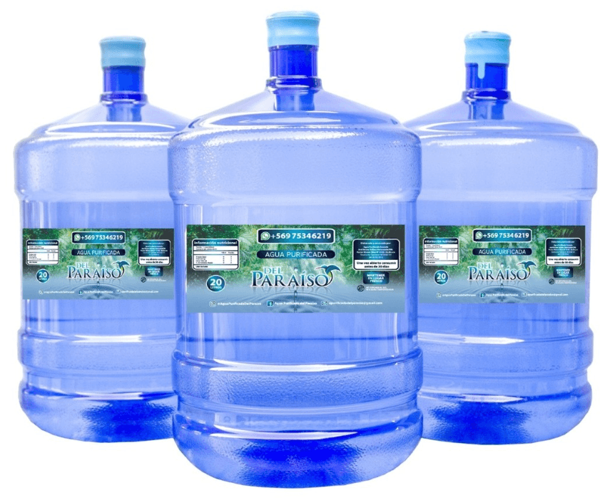 Bidones de 20 litros de Agua del Paraíso
